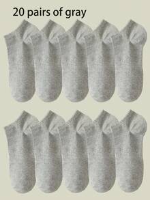 5/6/10/15/20 par męskich białych skarpetek do kostki, odprowadzających wilgoć i oddychających, do tenisa, badmintona, biegania i koszykówki