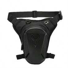AD 1pc Black Tactical Knight Motorcycle Leg Bag Riding Bag Motorcycle Messenger Bag Men Waist Pack Delivery Crossbody Bag Waterproof - Black - View 5