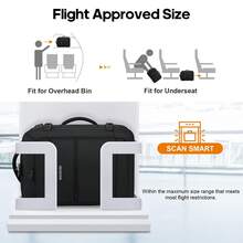 UKEIN 5PCS Travel Backpack Carry On Backpack 42L Flight Approved, Expandable Laptop Backpack With Packing Cubes & Shoe Pocket, Water Resistant Luggage Backpack For Men Women, TSA Approved, Large Backpack - 黑色 - 查看 6