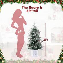 Mini árbol de Navidad de 3 pies con 78 luces LED blancas cálidas de alta calidad, 8 modos de árbol de pino de Navidad para decoración de Navidad, decoración de fiestas, hogar, oficina, base de alce - Verde - Ver 14