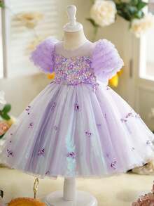 Young Girls Partywear - Purple - View 4