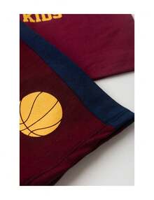 Conjunto Infantil Verão Masculino 45 Mega Kids - Bordo - bordô - Visão 4