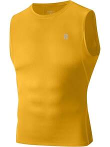 GYHSRunhit Sleeveless Compression Shirt Men Top Athletic Muscle Shirts Men - Turmeric - 查看 1