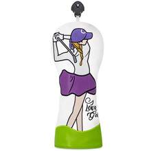 Ladies Swing Golf Club Head Cover; White Golf Club Protective Cover; PU Waterproof Material; Better Protect The Golf Club; - White - View 9