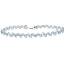 1/4/5/6pcs Handmade Lolita Accessories Women's Neckband Bowknot Blue Heart Pendant Choker Collarbone Chain Butterfly Necklace Suitable For Comic Exhibition Activities Necklace - Sợi len sóng xanh số 3 - Xem 3