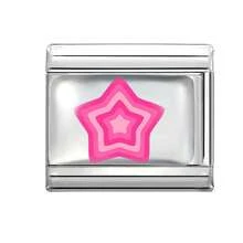 1pc Resin Coated DIY Italian Modular Bracelet, Decorated With Pentagram, Heart, Rainbow, Cactus Elements, Suitable As Party Gift For Friends/Couples, Applicable For Christmas, New Year, Halloween, Valentine's Day, Charming Design, Stainless Steel Jewelry, Local , Practical & Fashionable, Christmas & Halloween Essential, Christmas Style, Christmas Decor, Party Outfit Guide, Christmas Gift Supplies, Christmas Home Decor, Retro Summer