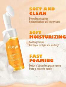 Turmeric Facial Cleanser, Skincare Face Wash, Moisturising Turmeric Foaming Cleanser, Exfoliating Soothing Hydrating Skincare Facial Wash For Face Body