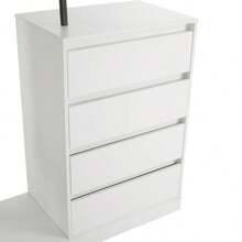 Drawer Cabinet, Wardrobe Set, White Wardrobe, Sideboard, Clothes Rail, Dimensions: W140/W40/H135, White
