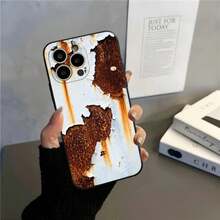 Funda de teléfono con diseño de arte oxidado compatible con iPhone 17, 15, 16, 13 Pro Max, 14, 12, 11, XR, X, 8, 7, 6 Plus. Cubierta trasera de lujo, compatible con funda para iPhone 17, funda para iPhone 17 Pro, funda para iPhone 17 Pro Max - Negro 6 - Ver 4