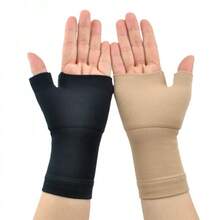 1 Pair High Elastic Compression Palm & Wrist Support, Tendon Sheath Joint Sprain Prevention Wrist Guards, Outdoor Fitness Cycling Compression Half Finger Gloves - Multicolor - View 4