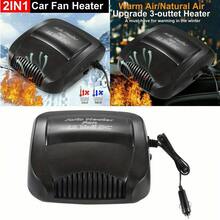 1pc 12V 150W Portable Car Heater Defroster – 10-15A, 2 Working Modes, Black Color - Variant - View 3
