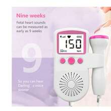 1 Pc Fetal Heart Meter Home Doppler Ultrasound Pregnant Women Handheld Convenient Fetal Fetal Movement Stethoscope Fetal Heart Monitor - Pink - View 4