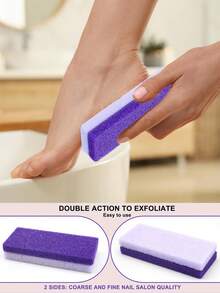 3pcs Purple Callus Remover, Polyurethane Foot Stone For Family Pedicure, Foot Pumice And Scrubber For Effective Volcanic Stone Foot Care, PU Material Scrubber For Removing Calluses And Rough Heels Safely And Easily, And Professional Exfoliating Stone Foot And Hand Body Care-Foot Hard Skin Rubbing Board
