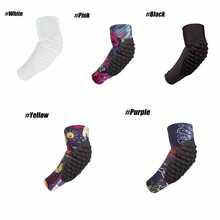 1 件儿童/青少年运动蜂窝压缩护肘防护装备，适用于篮球、棒球、足球、排球、摔跤、骑自行车、棒球、网球