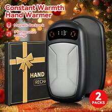 Yoomue 2 Packs Rechargeable Hand Warmers With COB Light, Portable Magnetic Electric Hand Warmers With 12hrs Warmth, Equipped With COB Lights, Provide High Lumen Lighting, Best Christmas Gifts, Winter Gifts For Women Men - Black - View 4