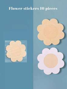 1片装硅胶胸贴，轻薄夏季款，隐形无痕，无肩带设计，适合搭配吊带裙和婚纱，防水防汗，聚拢小胸，让胸部看起来更丰满。 - 彩色 - 查看 14