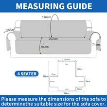 YSTYLE Single-Seater Sofa Cover With Armrests, Reversible Cat-Friendly Scratch-Resistant Couch Cover, Double-Sided Quilted Sofa Cover, Universal Sofa Cover - Black + Khaki - View 10