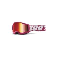 Strata 2 Junior Motocross Mountain Biking Goggles - MX, MTB, Dirt Bike, Power Sport Protective Eyewear - Fletcher + Kính áp tròng màu đỏ Mirror - Xem 1