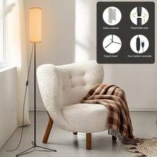 AMILL 63-Inch Modern Floor Lamp With Adjustable Tripod Base & USB-Powered Lighting - Dimmable White/Cool/Warm, Sturdy Metal Construction, Curved Gooseneck Arm & Plug-Free Operation For Living Room, Bedroom,, Home Office - Floor - 彩色 - 查看 9
