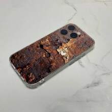 Custodia per telefono in stile industriale retrò con effetto arrugginito, compatibile con 16, 15, 14, 13, 12, 11 Plus, Pro, Max, XR, XS, Plus, E, SE4, Mini, con scatola trasparente. Compatibile anche con custodie per iPhone 17, 17 Pro e 17 Pro Max.