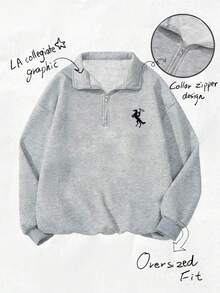 Áo nỉ cổ lọ in hình ngựa đơn giản, họa tiết ngựa nhỏ, kiểu Mỹ, thời trang thu/đông mới, phù hợp cho cả nam và nữ, thời trang & đa năng - Màu xám đậm - Xem 12