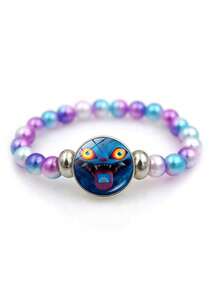 Mattel 1件新款卡通动漫图案手链，K-Pop动漫人物装饰，珠宝配饰，原创圣诞派对小礼物 - 彩色 - 查看 9