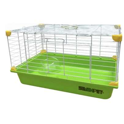 Jaula para Conejo, Conejera Chica y Portátil para Cuyos, Erizos y Mascotas | Jaula con Comedero, Bebedero, Refugio, Área de Descanso y Cuidado