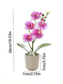 1pc Artificial Butterfly Orchid Potted Plant Simulation Flower Decoration, Valentine Day, Gift