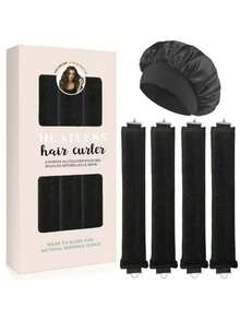 Set de 5 rizadores sin calor con gorro de baño, gorro de noche de satén y accesorios. Accesorio multifuncional para el cabello, ideal para diversos peinados. Perfecto para el trabajo, yoga, cocina, deportes, etc. Crea ondas grandes. También para viajes. Productos y herramientas para el cabello. Accesorios de peluquería. - Multicolor - Ver 2