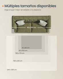 SONGMICS HOME Alfombra, Alfombra Antideslizante 153 x 214 cm para Dormitorio, Estilo Vintage, Lavable a Máquina, Beige Capuchino - Café ligero con leche - Ver 4