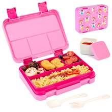 1pc Large Capacity Sealed Leak-Proof Bento Box With Lid, Cartoon Pattern Multicolor Lunch Box, Portable Microwave Heating Lunch Box, Fruit Box, Storage Box, Reusable, Detachable Compartment, Easy To Clean - Ideal For Office Lunch, Outdoor Travel And Back To School - Multicolor - View 14