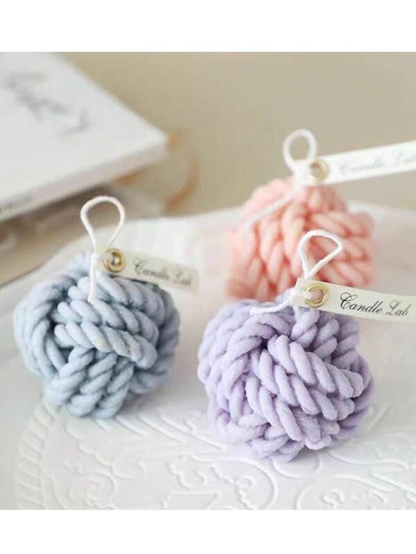 1 pezzo Stampo in silicone per candele a forma di palla di filato spesso, stampo in silicone per diffusore di aromi a forma di palla di filato fai-da-te, decorazione per la casa