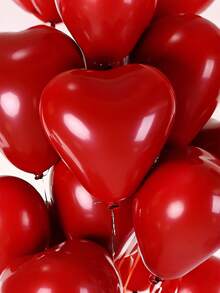 20pcs 10-Inch Pomegranate Red Heart Shaped Latex Balloons, Suitable For Birthday Party Decoration, Valentine's Day Decoration, Proposing To Lover, Engagement Decoration, Wedding Decoration, Room Decoration, Outdoor Photography Props, Christmas Decorations, Christmas Home Decor