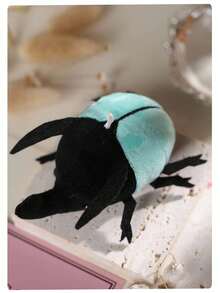 毛绒昆虫系列玩偶 - 甲虫毛绒蛾钥匙扣背包迷你甲虫毛绒玩偶 - 12*6*10厘米 - 彩色 - 查看 13