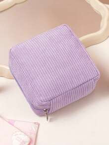 Sanitary Napkin Storage Bag, Corduroy Sanitary Napkin Storage Bag, Multi-Functional Storage Bag, Portable Storage Bag, Makeup Lipstick Bag, Large Capacity Can Accommodate Sanitary Napkins, Pads And Tampons, School Supplies Storage Bag, Coin Purse, Pencil Bag, Girls Cash Bag, Cosmetics Storage, A Must-Have For Girls, A Good Choice For Going Out Make Up Bag - Multicolor - View 9