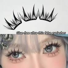 MIXIAOHE Glue-Free Thin Series False Eyelashes Ultra-Thin Natural Cat Eye Style, C Curl, Length 6 To 12 Millimeters, Soft False Eyelashes, DIY Professional Makeup Set, Reusable, Suitable For Beginners And Cosplay Use - 01# - 查看 11