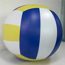 1/2 piezas Voleibol inflable gigante - Material de PVC duradero, diseño vibrante en azul y amarillo, adecuado para reuniones familiares, piscina, fiestas en la playa, juegos al aire partidos de voleibol, fácil de inflar, colores mixtos vibrantes, accesorio de deportes al aire libre, entretenimiento para fiestas en la piscina, diseño dinámico, inflado conveniente, aplicable para fiestas acuáticas, fiestas de vacaciones, accesorios para fiestas temáticas de deportes - Multicolor - Ver 7