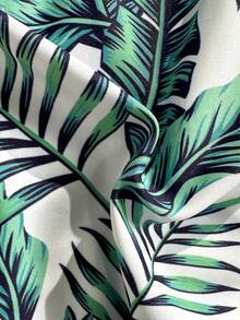 女士休闲露背系带比基尼套装，时尚热带印花两件式泳衣 - 彩色 - 查看 7