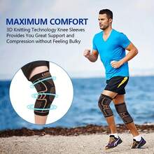 1pc Copper Fiber Knee Pad - Breathable Knee Sleeve, Stabilizes Patella, Designed For Daily Use, Elastic Compression Knee Brace - Bronze - View 8