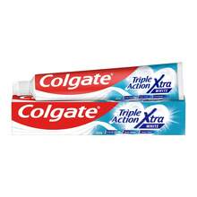 Triple Action Pasta de Dientes Extra White (Entrega en 48 horas), Sabor a Menta, Pasta dental que proporciona protección contra la caries, Ayuda a mantener los dientes blancos de forma natural, Refresca el aliento, con micropartículas pulidoras, colgate pasta de dientes, dentífrico colgate, pasta de dientes triple acción, crema dental, dentífrico, pasta blanqueadora, dentífrico con flúor, protección contra caries, aliento fresco, pasta de dientes con menta, eliminación de manchas - Blanco - Ver 2