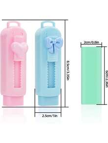 1pc Sliding Telescopic Eraser, Multi-Color Sliding Telescopic Plastic Cap Pencil Eraser, School Office Large Eraser, Drawing Art Eraser, Standard Pencil Eraser, Office Correction Product - Multicolor - View 12