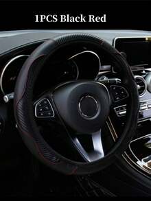 6 Pezzi Set Accessori Auto in Pelle PU, Coprivolante, Copri Console Centrale, Copri Freno a Mano, Copri Cintura di , Copri Bracciolo, Accessori Auto, Modanature Interni Automobile.