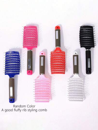 1 pieza Peine de estilo aleatorio para el cabello, peine grande curvo de colores vivos antiestático con cerdas de jabalí para desenredar y masajear el cuero cabelludo, diseño grande y curvo para un secado rápido. Regalos prácticos y asequibles para la vida de la madre y los amigos (color aleatorio), cepillo para el cabello, cepillo para el cabello liso, cepillo para el peinado, cepillo para el cabello rizado, cepillo para el borde, peine para el cabello, cepillo para el cabello, juego de cepillos para el cabello, peine para el cabello, peine para los rizos, cepillo desenredante, cepillo para el cabello de las mujeres, cabello, viaje, productos para el cabello, herramientas para el cabello, cosas para el cabello, barbero, accesorios de barbero, barbería, equipo de peluquería