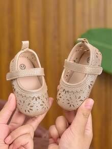 Schuhe für Kleinkind Mädchen, lässige flache Schuhe mit weicher Sohle, geeignet für drinnen und draußen, Frühling/Sommer/Herbst/Winter, 0–1 Jahre alt