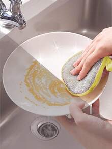 2/5/10pcs, Kitchen Dishwashing Sponge, Does Not Hurt Pot Brush Pot Artifact, Household Double-Sided Cleaning Sponge Wipe, Scouring Pad, Kitchen Scrub Sponge, Cleaning Supplies, Cleaning Tool - Multicolor - View 6