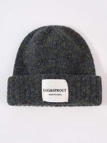 قبعة محبوكة من الصوف المخلوط بالقماش الأبيض، فضفاضة للنساء، مقاومة للرياح للخريف والشتاء، قبعة صوفية للاستخدام الخارجي