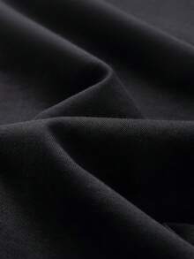 Summer Women's Short Sleeve Printed T-Shirt, Pure 220g Heavyweight Printed T-Shirt, Women's Fashion  Outfit; Double Needle Collar, Reinforced Shoulder Stitching, High-Quality Pure T-Shirt - màu đen - Xem 7