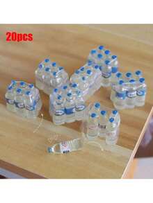 5个/10个/20个 1:12 树脂迷你仿真矿泉水瓶模型 - 娃娃屋微缩礼品玩具 - 装饰配件和摆件（款式随机） - 彩色 - 查看 2