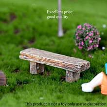 1pcs/Set Solid Wood Double Stool, Moss Succulent Micro Landscape Couple Decoration Gift, DIY Material Resin Retro - 1 CÁI - Xem 1