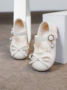 Giày đế mềm Hook And Loopo mũi tròn thoải mái cho bé gái, giày công chúa dễ thương cho trẻ em - Màu be - Xem 7